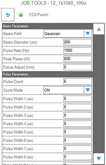 job tools for laser via drilling