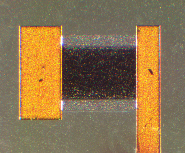 shave resistor trim on thin film